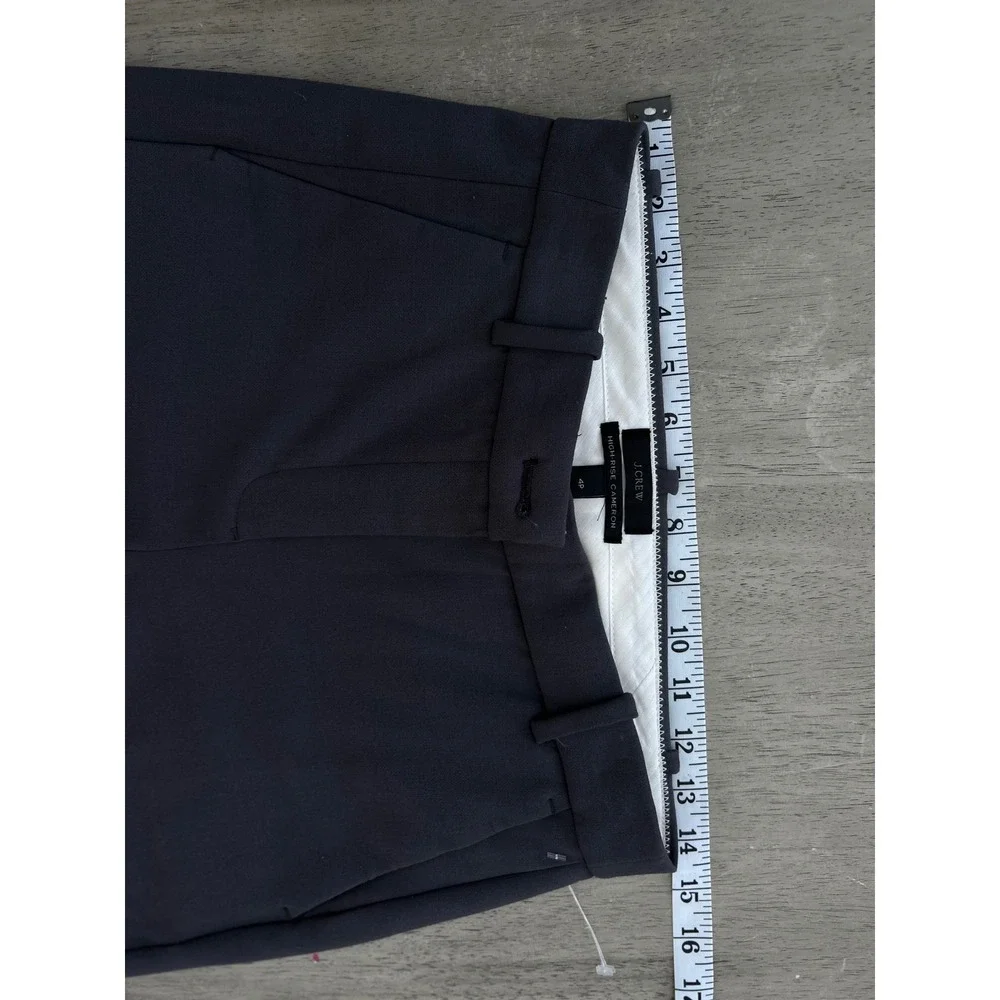 J.Crew High-Rise Cameron Slim Pant Charcoal Gray 4P Petite Professional Trousers